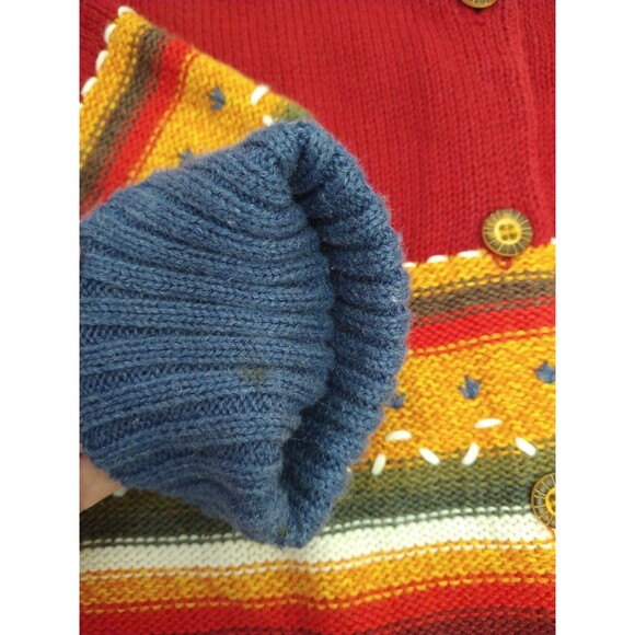 No Tags No Size Measures Like 1X Embroidered Knit Cardigan Button Sweater - Picture 8 of 14